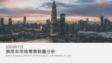 大搜车智云：2023年7月乘用车市场零售量分析报告.pdf