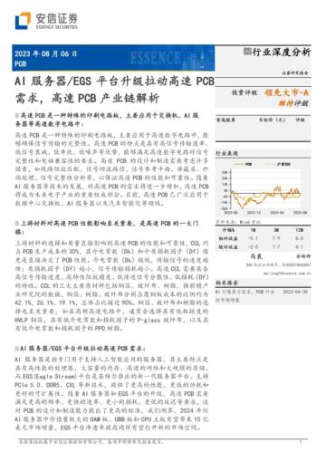 PCB行业深度分析报告：AI服务器EGS平台升级拉动高速PCB需求，高速PCB产业链解析.pdf