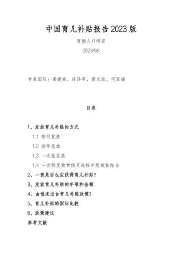 育娲人口研究：中国育儿补贴报告2023版.pdf