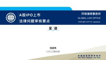 环球律师事务所：A股IPO上市法律问题审核要点.pdf