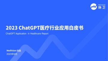 脉卫（MedVision）：2023ChatGPT医疗行业应用白皮书.pdf