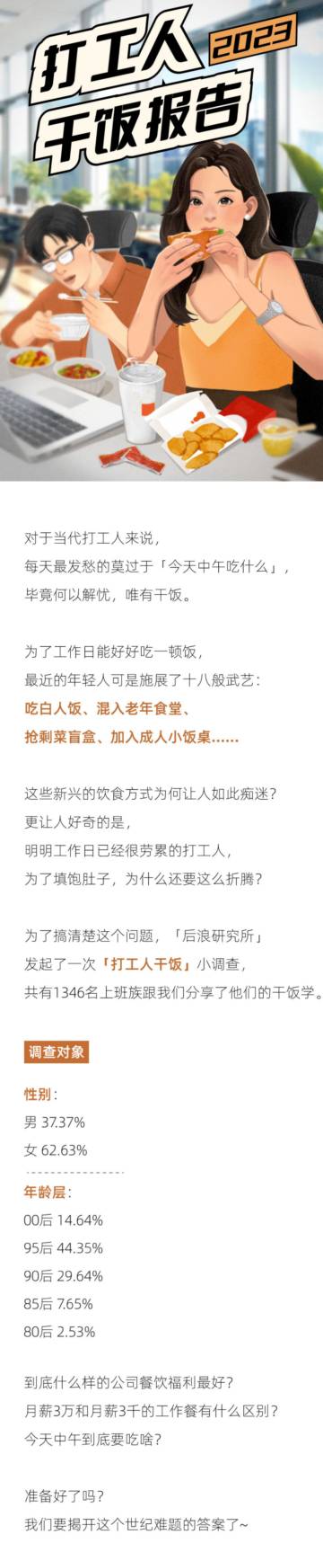 后浪研究所：2023打工人干饭报告.pdf