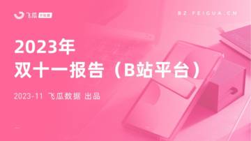 飞瓜数据：2023年双十一报告（B站平台）.pdf