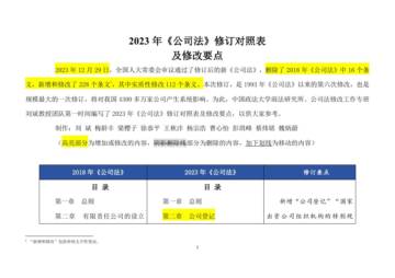 2023《公司法》修订对照表及修改要点.pdf